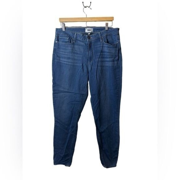 PAIGE denim blue jeans Hoxton ankle 32 - Picture 1 of 5